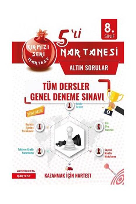 Nartest 8. Sınıf Nar Tüm Dersler 5'Li Deneme Sınavı Nartest Yayınları