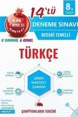 Nartest 8. Sınıf Türkçe Nar Tanesi 14 lü Deneme Sınavı Nartest Yayınları