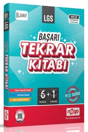 Nego 8. Sınıf LGS Başarı Tekrar Kitabı 1.Dönem 6 Fasikül 1 Deneme Nego Yayınları