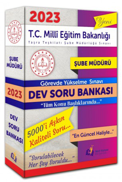 2023 T.C Milli Eğitim Bakanlığı Taşra Teşkilatı Şube Müdürlüğü Sınavı GYS Şube Müdürü Dev Soru Bankası Next Kariyer Yayınları