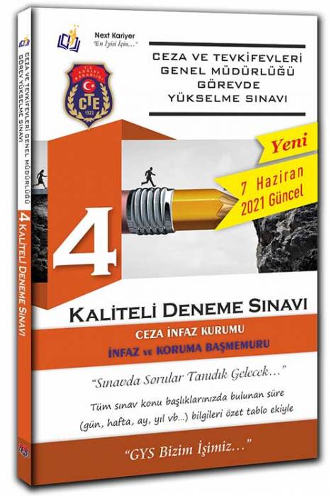 Next Kariyer 2021 Ceza Ve Tevkifevleri Genel Müdürlüğü GYS İnfaz ve Koruma Başmemuru 4 Kaliteli Deneme Sınavı 