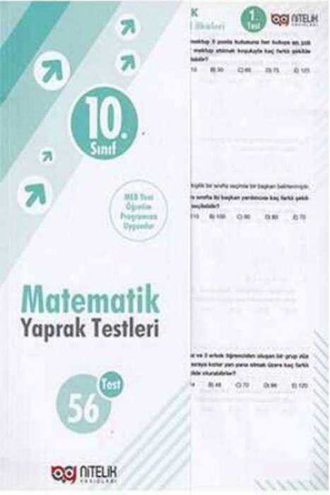 Nitelik 10. Sınıf Matematik 56 Yaprak Test Nitelik Yayınları