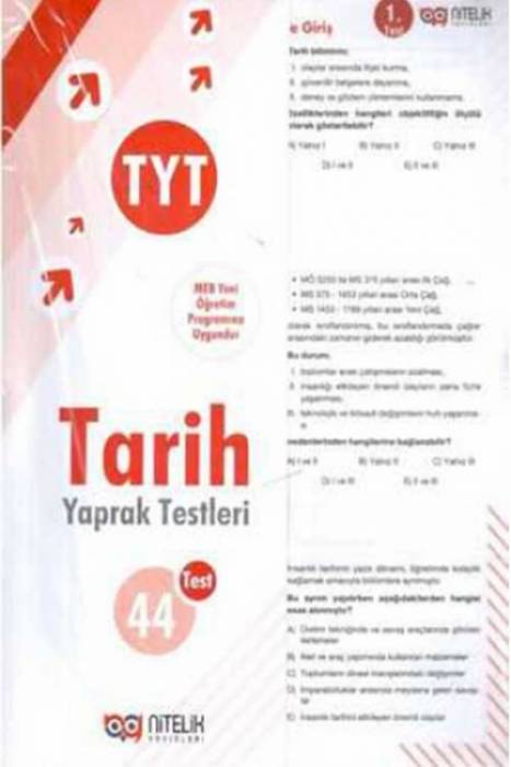 Nitelik TYT Tarih Yaprak Testleri Nitelik Yayınları