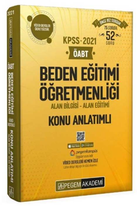 ÖABT Beden Eğitimi Öğretmenliği Konu Anlatımlı Pegem Akademi Yayınları