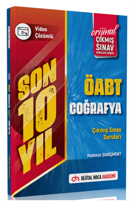 ÖABT Coğrafya Öğretmenliği Son 10 Yıl Çıkmış Sorular Video Çözümlü Dijital Hoca Akademi Yayınları