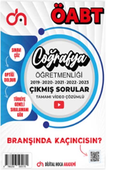 ÖABT Coğrafya Öğretmenliği Son 5 Yıl Çıkmış Sorular Video Çözümlü Dijital Hoca Akademi Yayınları