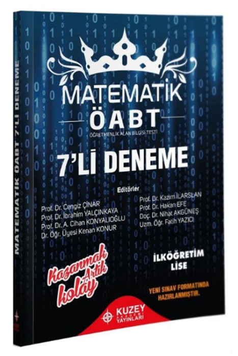 ÖABT İlköğretim-Lise Matematik 7 Deneme Çözümlü Kuzey Akademi Yayınları