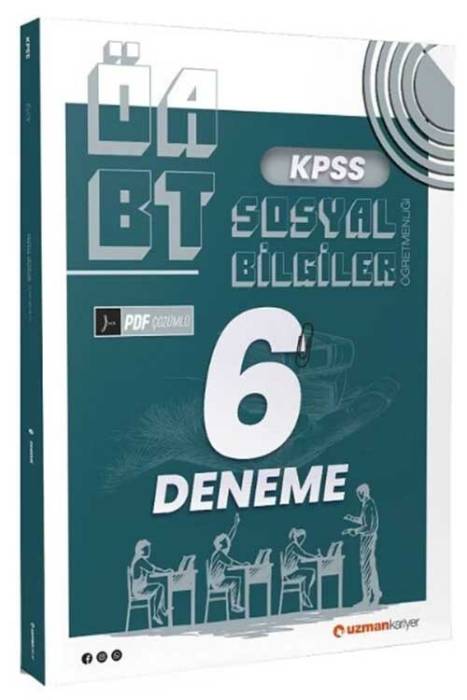 ÖABT Sosyal Bilgiler Öğretmenliği 6 Deneme PDF Çözümlü Uzman Kariyer Yayınları