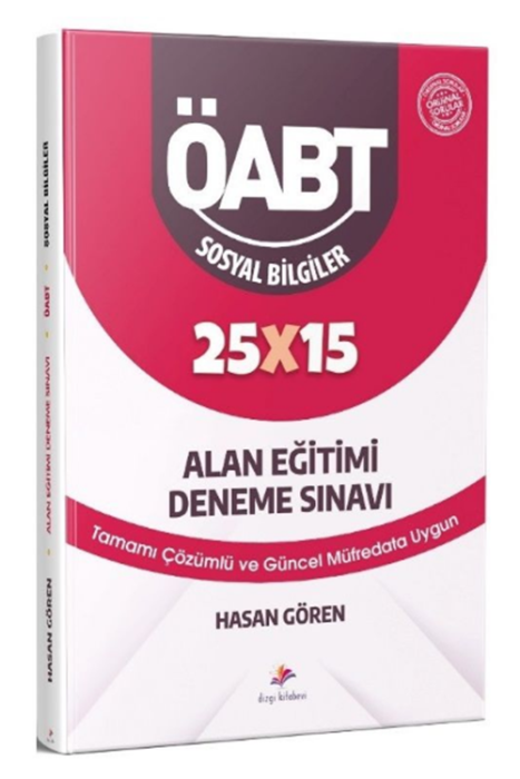 ÖABT Sosyal Bilgiler Öğretmenliği Alan Eğitimi 25x15 Deneme Dizgi Kitap Yayınları