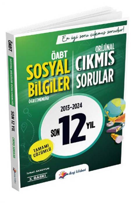 2025 ÖABT Sosyal Bilgiler Öğretmenliği Son 12 Yıl Çıkmış Sorular Çözümlü Dizgi Kitap Yayınları