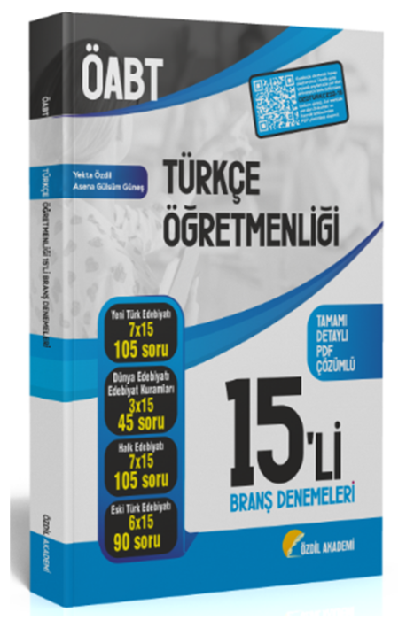 ÖABT Türkçe Öğretmenliği 15 li Deneme Çözümlü Özdil Akademi Yayınları