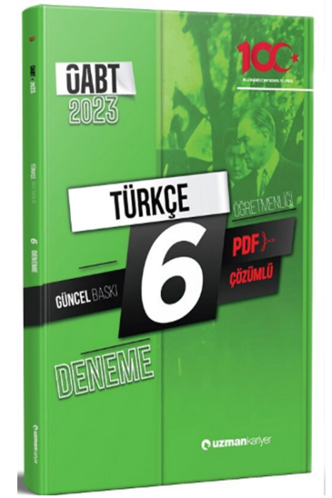 2023 ÖABT Türkçe Öğretmenliği 6 Deneme PDF Çözümlü Uzman Kariyer Yayınları