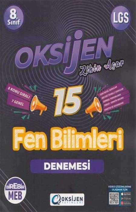 Oksijen 8. Sınıf LGS Fen Bilimleri Oksijen 15 Deneme Oksijen Yayınları