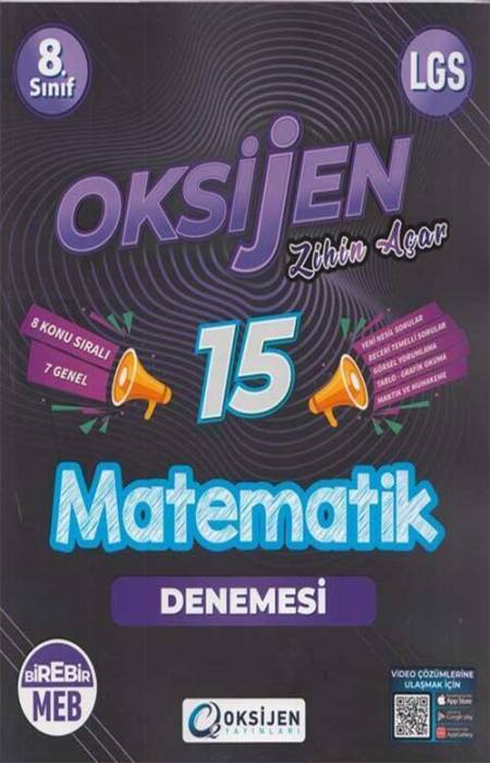 Oksijen 8. Sınıf LGS Matematik Oksijen 15 Deneme Oksijen Yayınları