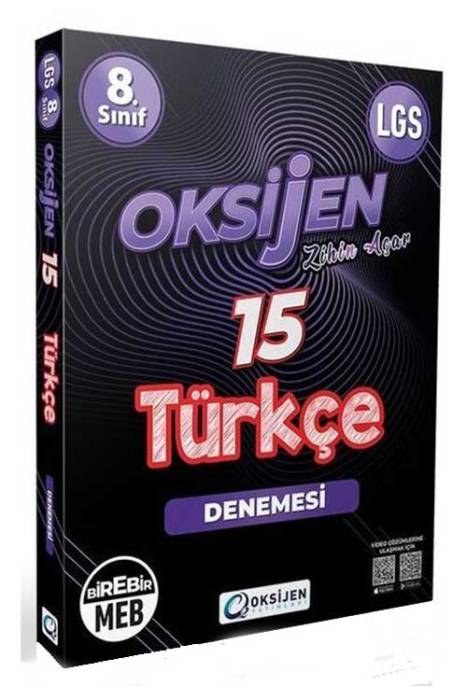 Oksijen 8. Sınıf LGS Türkçe 15 Deneme Oksijen Yayınları