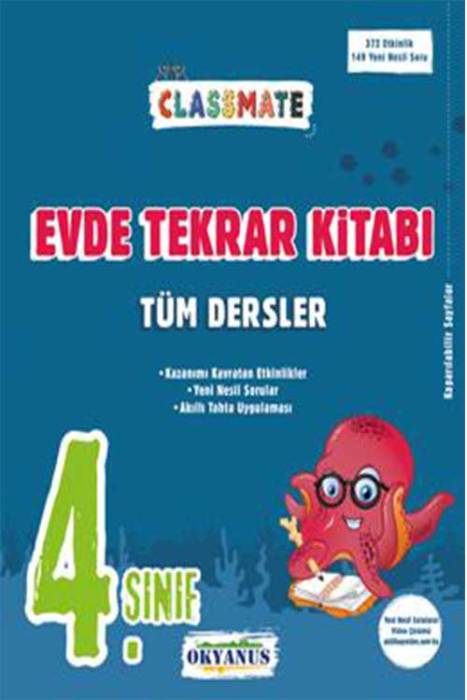 Okyanus 4. Sınıf Classmate Tüm Dersler Evde Tekrar Kitabı Okyanus Yayınları