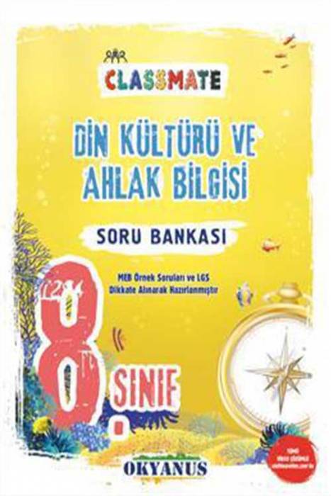 Okyanus 8. Sınıf LGS Classmate Din Kültürü Ve Ahlak Bilgisi Soru Bankası Okyanus Yayınları