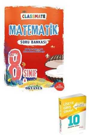 Okyanus 8. Sınıf Classmate Matematik Soru Bankası + 8. Sınıf LGS Tamamı Çözümlü 10 Deneme Hediyeli Okyanus Yayınları