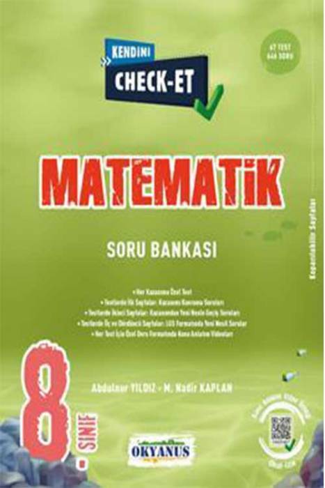 Okyanus 8. Sınıf Matematik Kendini Check-Et Soru Bankası Okyanus Yayıncılık