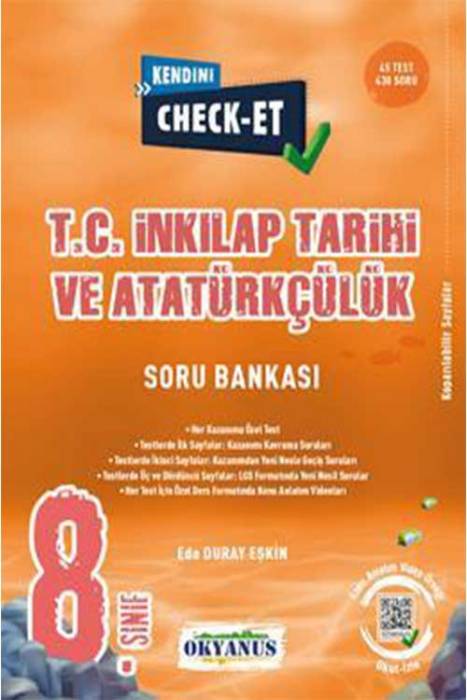 Okyanus 8. Sınıf T.C İnkılap Tarihi ve Atatürkçülük Kendini Check-Et Soru Bankası