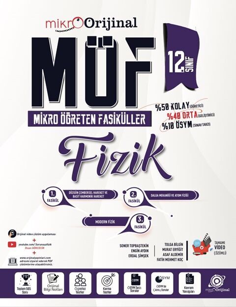 Orijinal Mikro 12. Sınıf Fizik MÖF Mikro Öğreten Fasiküller