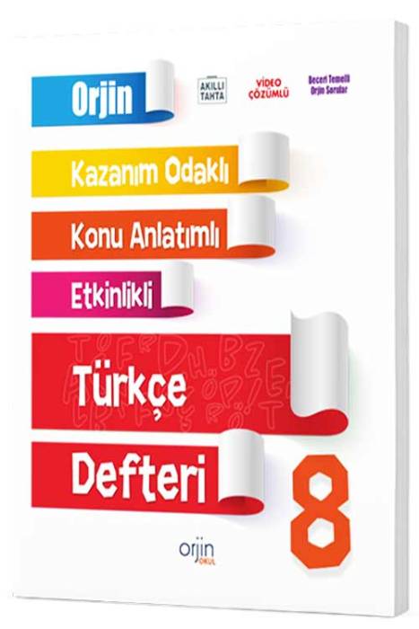 Orjin 8. Sınıf Türkçe Akıllı Defter Gama Yayınları