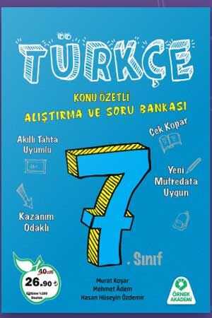 Örnek Akademi 7. Sınıf Türkçe Konu Özetli Araştırma ve Soru Bankası Örnek Akademi Yayınları