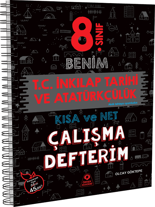 Örnek Akademi 8. Sınıf Benim T.C İnkılap Tarihi ve Atatürkçülük Çalışma Defterim Örnek Akademi Yayınları