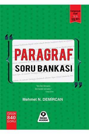 Örnek Akademi Paragraf Soru Bankası Örnek Akademi Yayınları