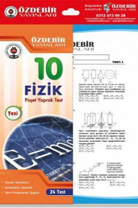 Özdebir 10. Sınıf Fizik Yaprak Test Özdebir Yayınları