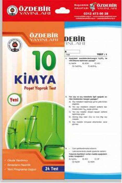 Özdebir 10.S Sınıf Kimya Yaprak Test Özdebir Yayınları