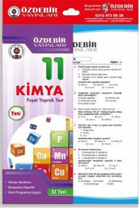 Özdebir 11. Sınıf Kimya Yaprak Test Özdebir Yayınları