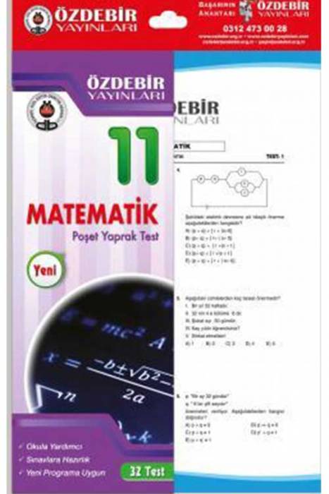 Özdebir 11. Sınıf Matematik Yaprak Test Özdebir Yayınları