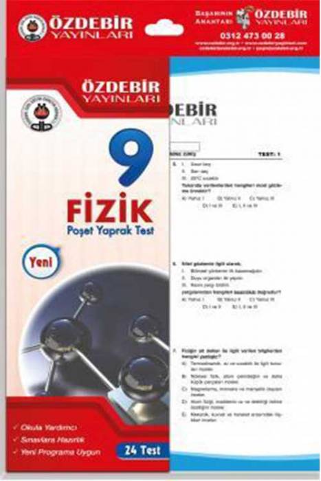 Özdebir 9. Sınıf Fizik Yaprak Test Özdebir Yayınları