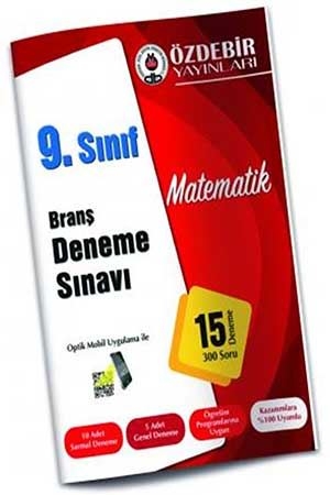 Özdebir 9. Sınıf Matematik Branş Deneme Özdebir Yayınları