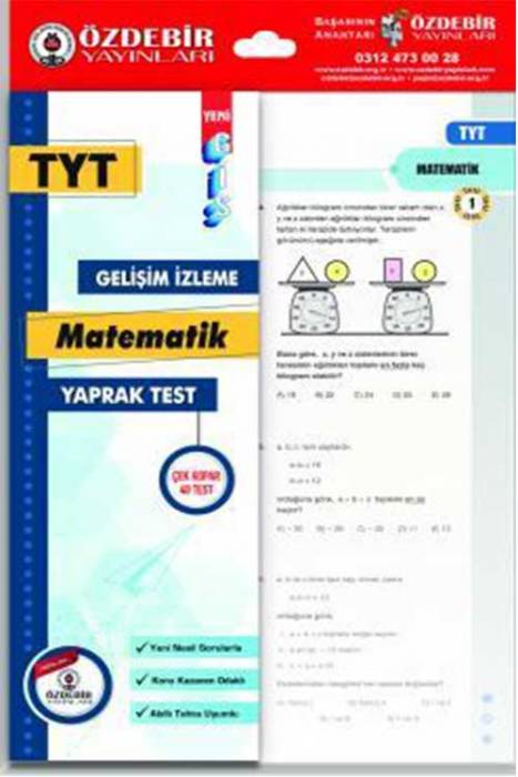 Özdebir YKS TYT Matematik Yaprak Test Özdebir Yayınları