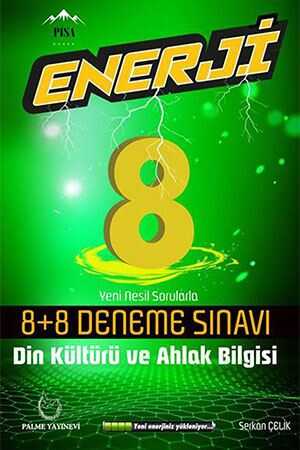 Palme 8. Sınıf Din Kültürü ve Ahlak Bilgisi Enerji 8+8 Deneme Sınavı Palme Yayınevi