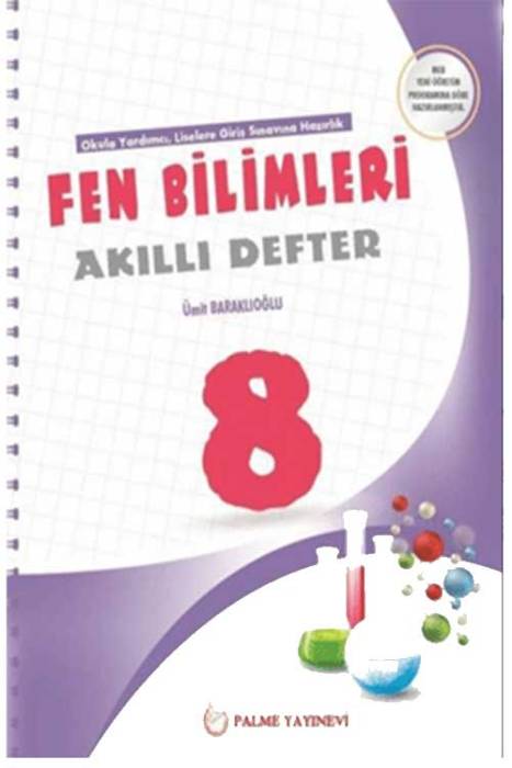 Palme 8. Sınıf LGS Fen Bilimleri Akıllı Defter Palme Yayınevi