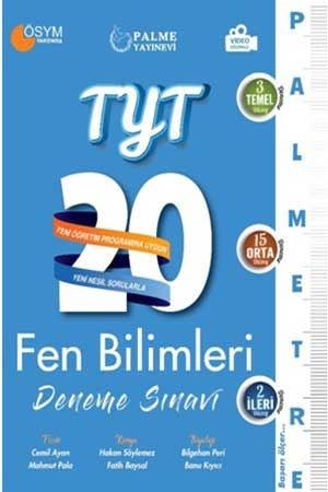 Palme TYT Fen Bilimleri 20 Deneme Sınavı Palmetre Serisi Palme Yayınevi