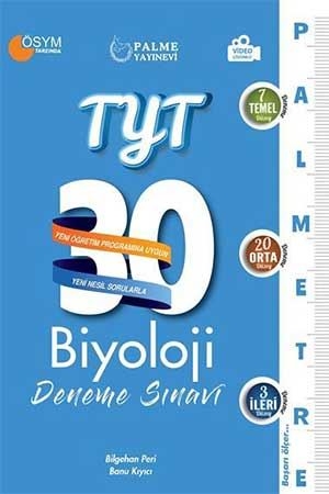 Palme TYT Biyoloji Palmetre 30 Deneme Video Çözümlü Palme Yayınevi