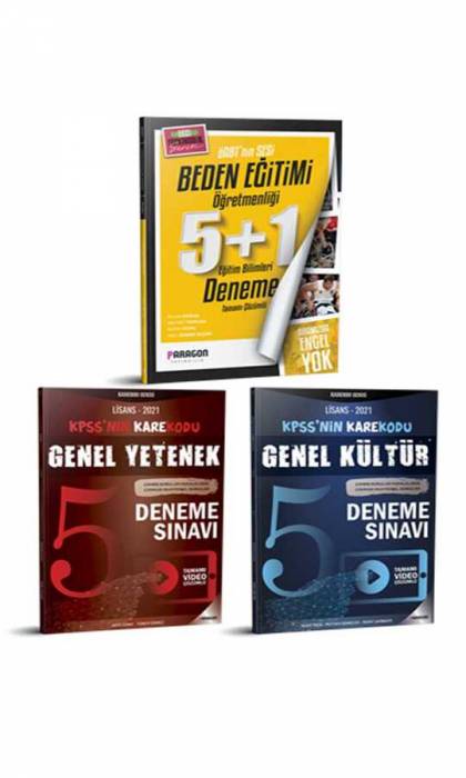 Paragon 2021 ÖABT Beden Eğitimi Öğretmenliği 5 Deneme KPSS Genel Kültür 5 Deneme Genel Yetenek 5 Deneme ve Eğitim Bilimleri 1 Deneme Paragon Yayıncılık