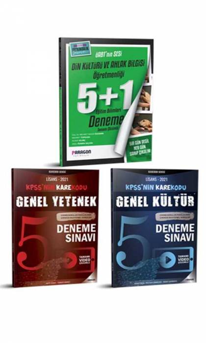 Paragon 2021 ÖABT Din Kültürü ve Ahlak Bilgisi Öğretmenliği 5 Deneme KPSS Genel Kültür 5 Deneme Genel Yetenek 5 Deneme ve Eğitim Bilimleri 1 Deneme Paragon Yayıncılık