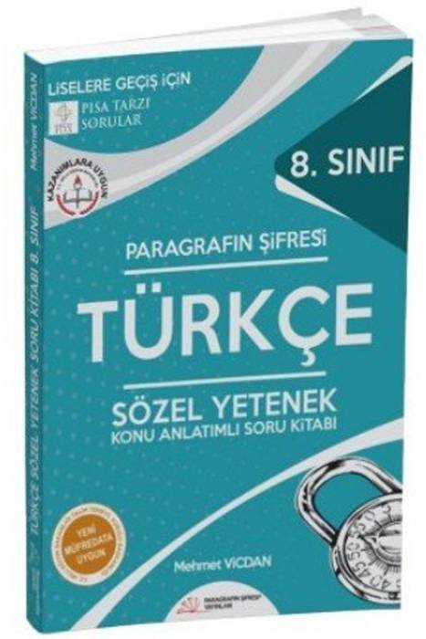 8. Sınıf Türkçe Sözel Yetenek Konu Anlatımlı Soru Kitabı Paragrafın Şifresi Yayınları