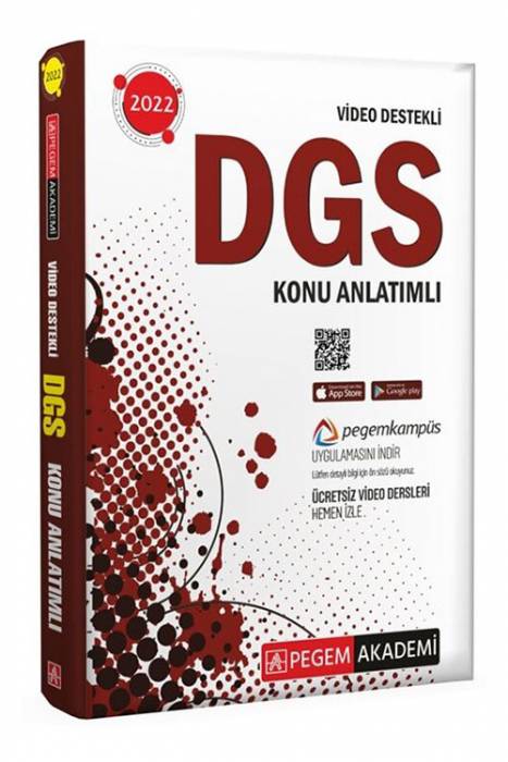 Pegem 2022 DGS Video Destekli Konu Anlatımlı Pegem Yayınları