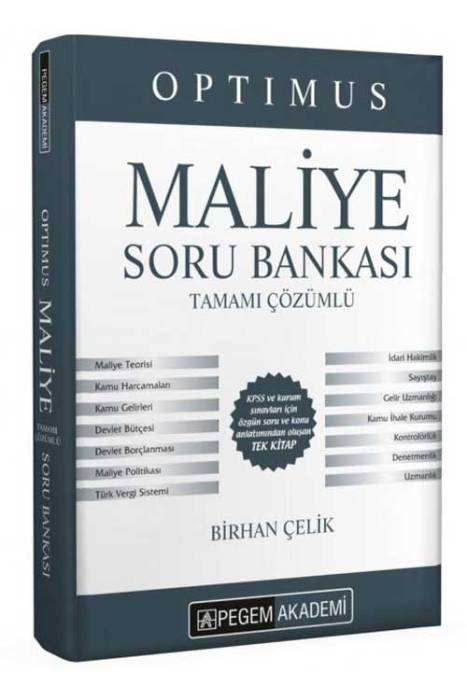 KPSS A Grubu Optimus Maliye Tamamı Çözümlü Soru Bankası Pegem Akademi Yayınları