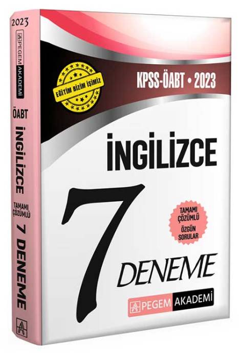 2023 KPSS ÖABT İngilizce Öğretmenliği 7 Deneme Pegem Akademi Yayınları