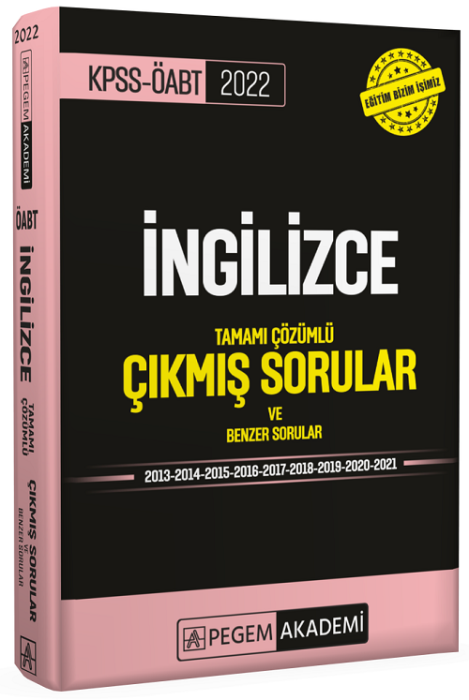 Pegem 2022 ÖABT İngilizce Çıkmış Sorular Çözümlü Pegem Akademi Yayınları