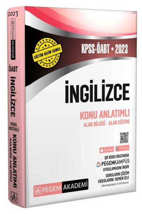 2023 ÖABT İngilizce Konu Anlatımlı Video Destekli Pegem Akademi Yayınları