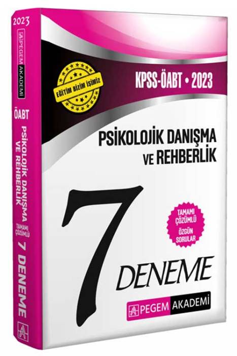 2023 KPSS ÖABT Psikolojik Danışma ve Rehberlik Öğretmenliği 7 Deneme Pegem Akademi Yayınları