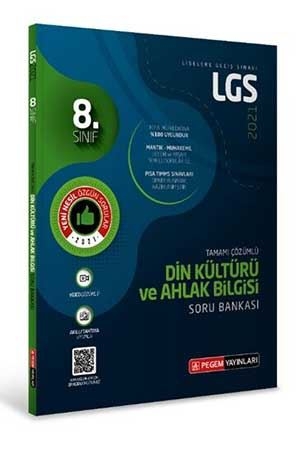 Pegem Akademi 2021 8. Sınıf LGS Din Kültürü ve Ahlak Bilgisi Tamamı Çözümlü Soru Bankası Pegem Akademi Yayınları